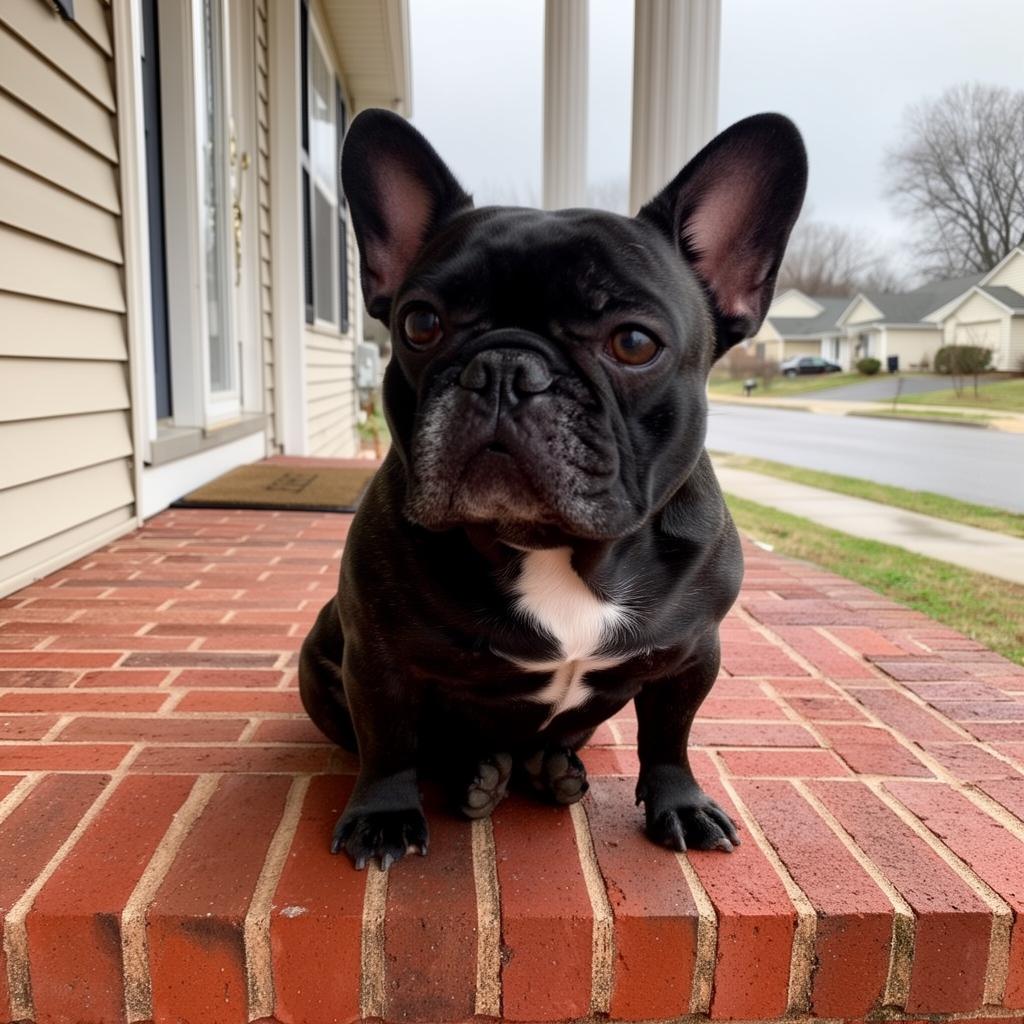 French Bulldog at a veterinary checkup in Virginia